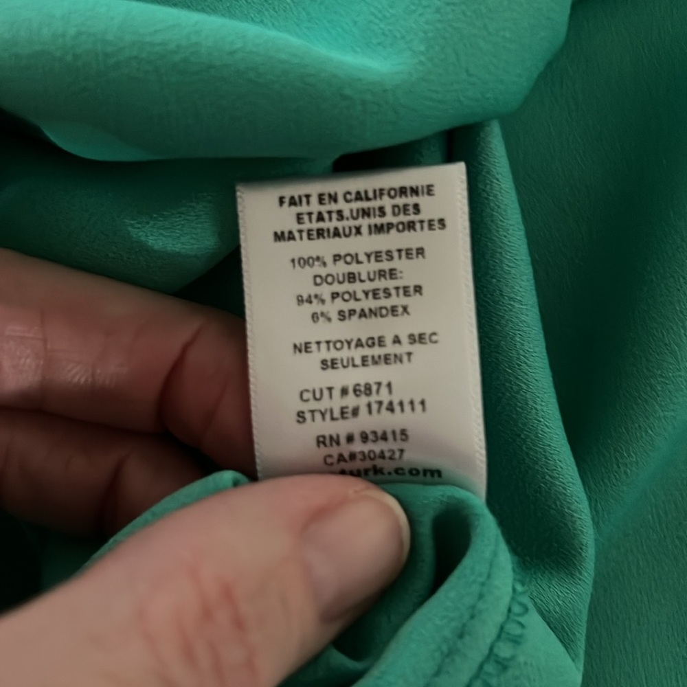Trina Turk Green Blue Tank Blouse Sz S - Picture 7 of 9